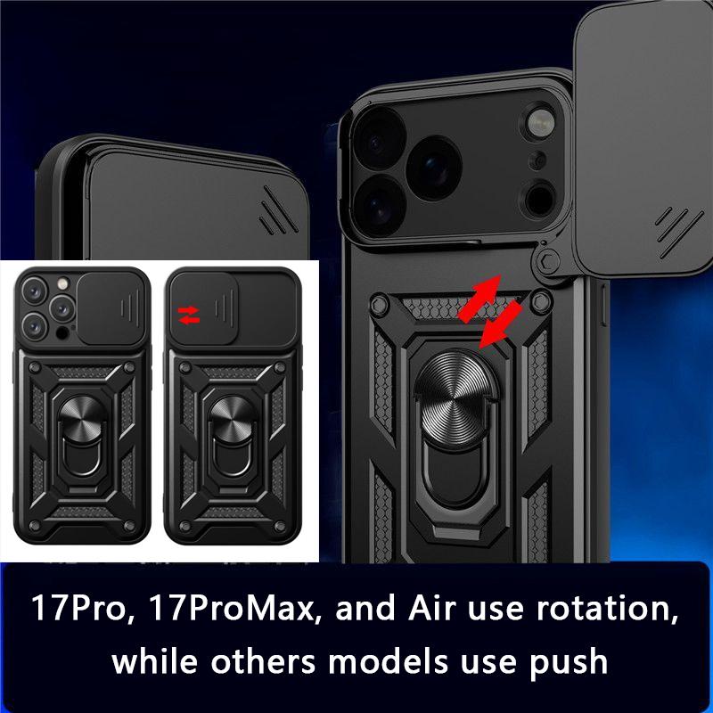 360 Degree Rotating Stand 2-in-1 Shockproof Phone Case for iPhone 17Pro Max/16/15/14/13/12/11 ProMax/Plus/Air New Lens Slider, High Quality Craftsmanship, Hard Case for Men and Women/jubal phone case heather and dave 2 brooke and jubal phone cases 2 lora