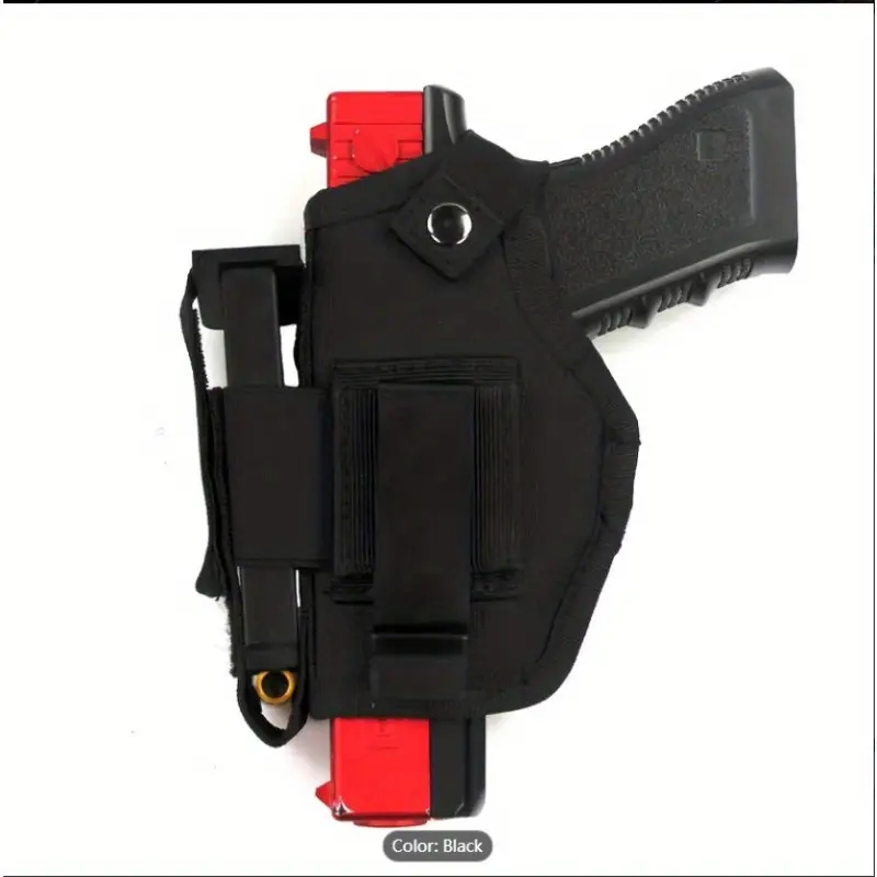 Tactical Nylon Gun Holster - Quick-Release Buckle, Non-Slip Concealed Carry, Fits G17/G19/M1911, Black Hunting Outdoor Firearm Accessory