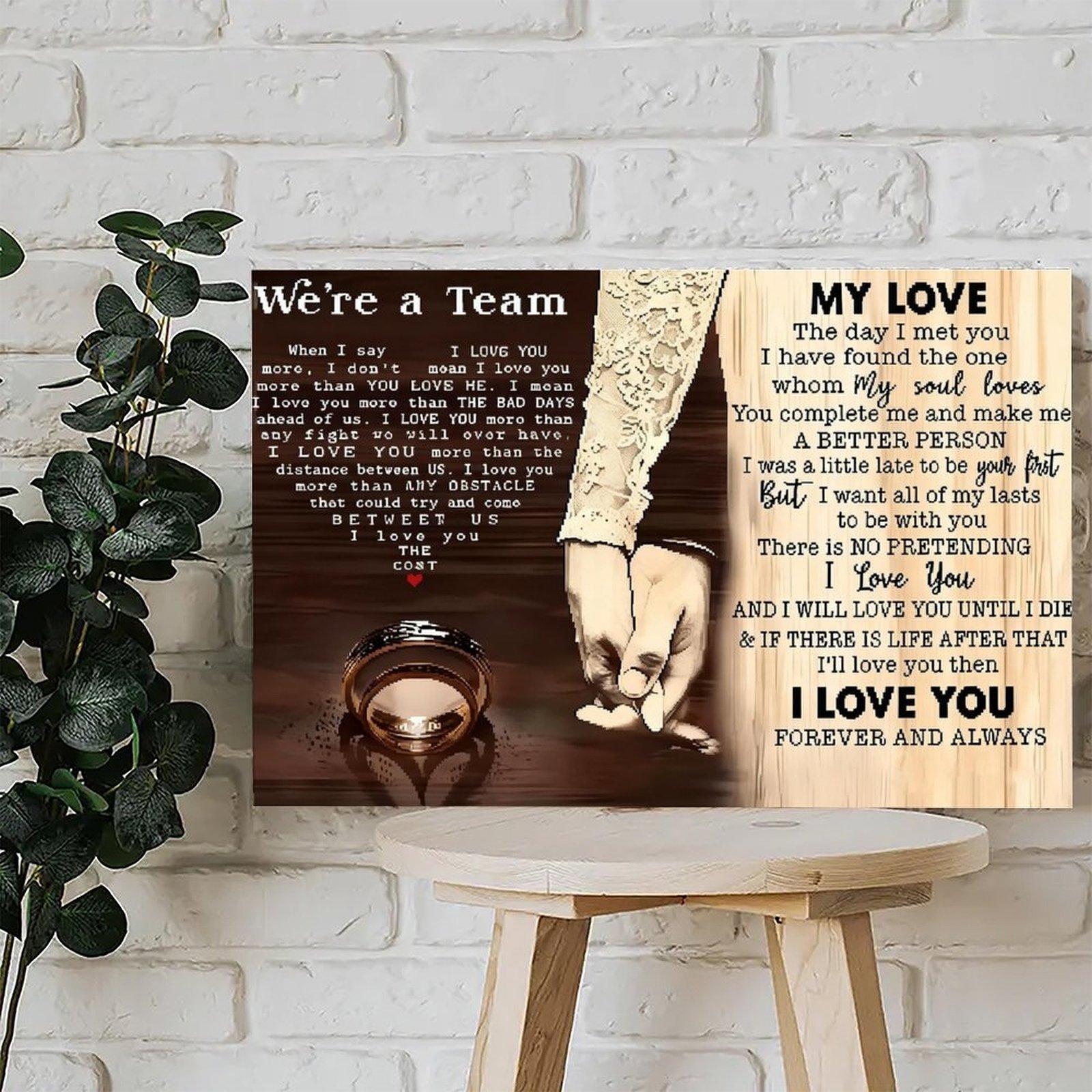 Love And Partnership couple Themed Aesthetic Room Poster Canvas Poster, Cute And Vibrant Poster for Bedroom, Dorm, Gaming Setup