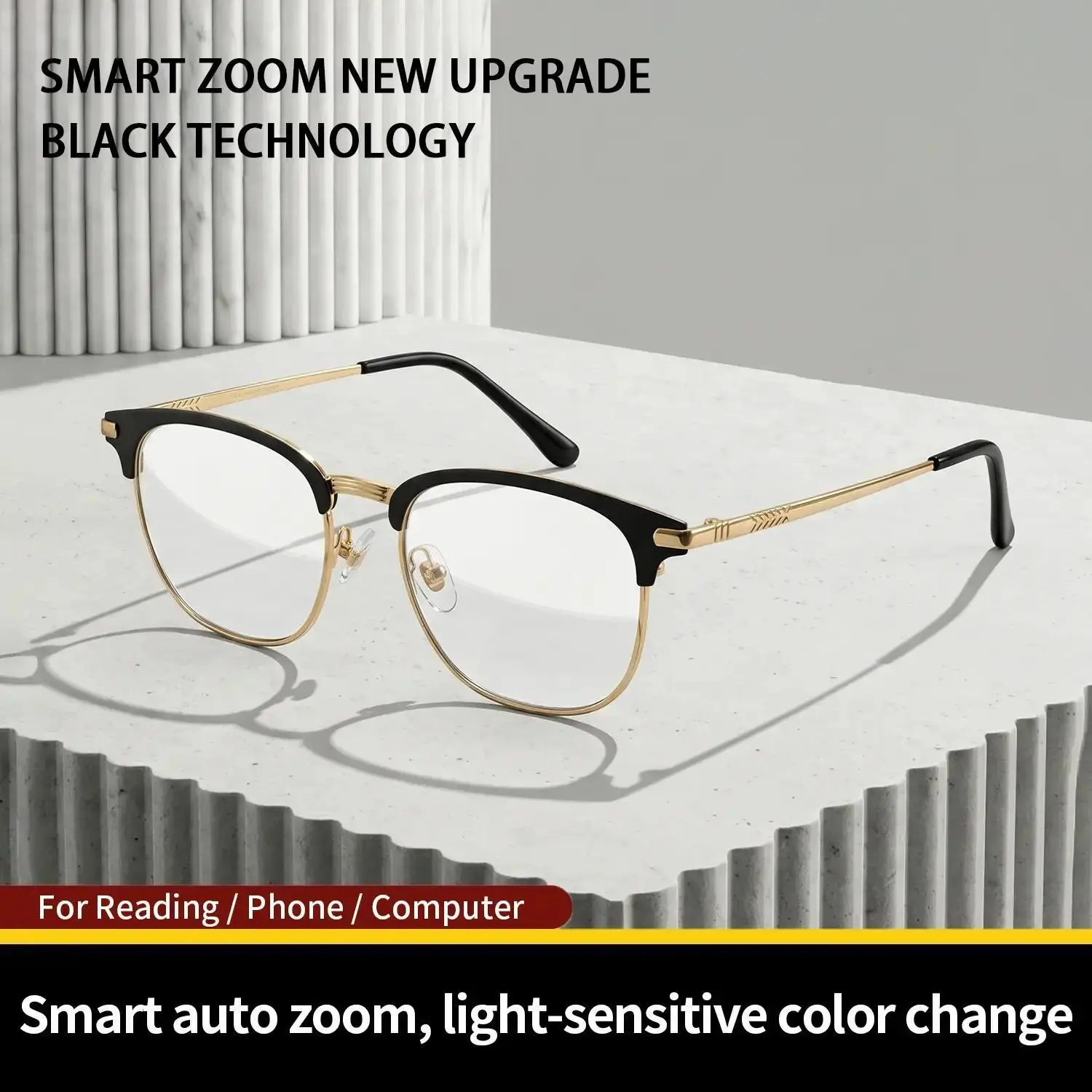 Auto Focus Reading Glasses-Anti-Blue Light, UV Protection | Perfect for Work, Travel & Everyday Comfort