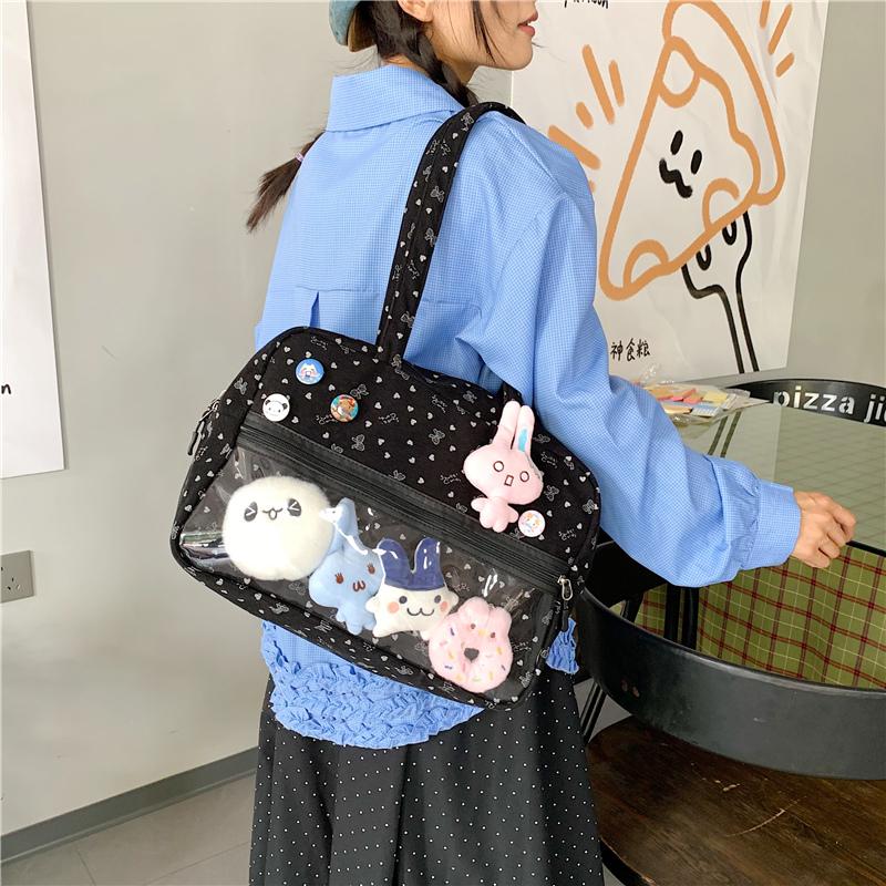 New Harajuku  Daily Commuting One-shoulder Crossbody Bag Comic Exhibition Hand Tote Bag Girl Cute Sweet Kawaii Ulzzang Ita Bag