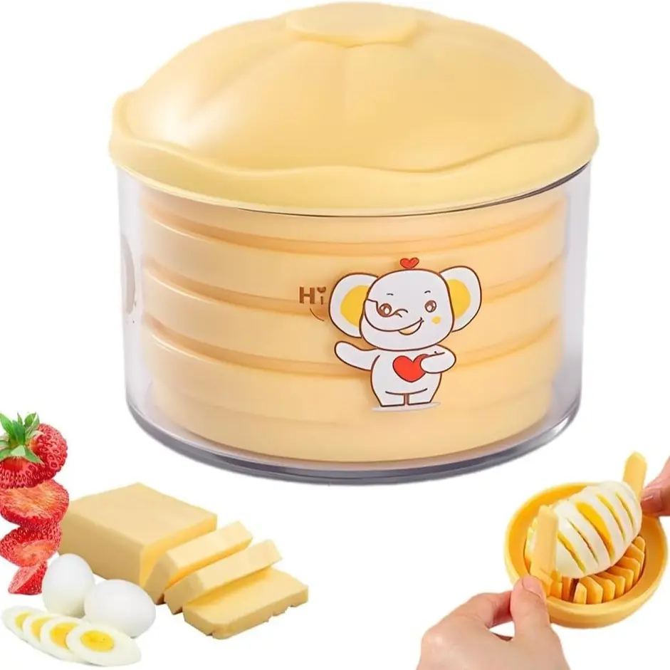 Six-In-One Egg Cutter, 6 Slicing Modes, Fruit Slicer, Comes with Storage Case, Multifunctional Kitchen Tool, Also Works for Strawberries, Kiwis, and Mushrooms, Easily Slices Soft Fruits and Vegetables, Portable Kitchen Cutting Tool.