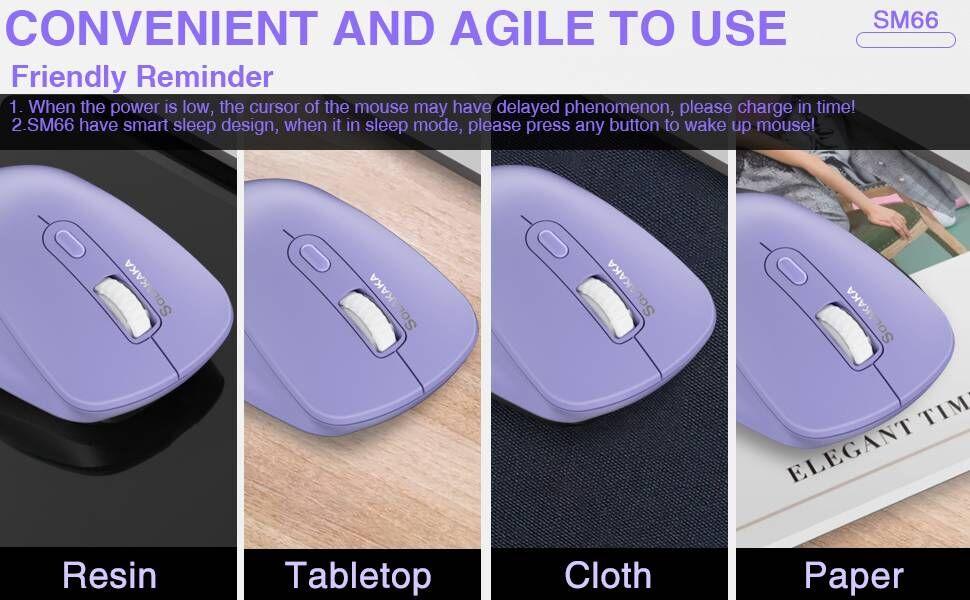 SM66 White Silent Wireless Mouse, Dual Mode(BT/2.4G) Computer Mouse for Laptop/PC/Mac SM66 White Silent Wireless Mouse, Dual Mode(BT/2.4G) Computer Mouse for Laptop/PC/Mac