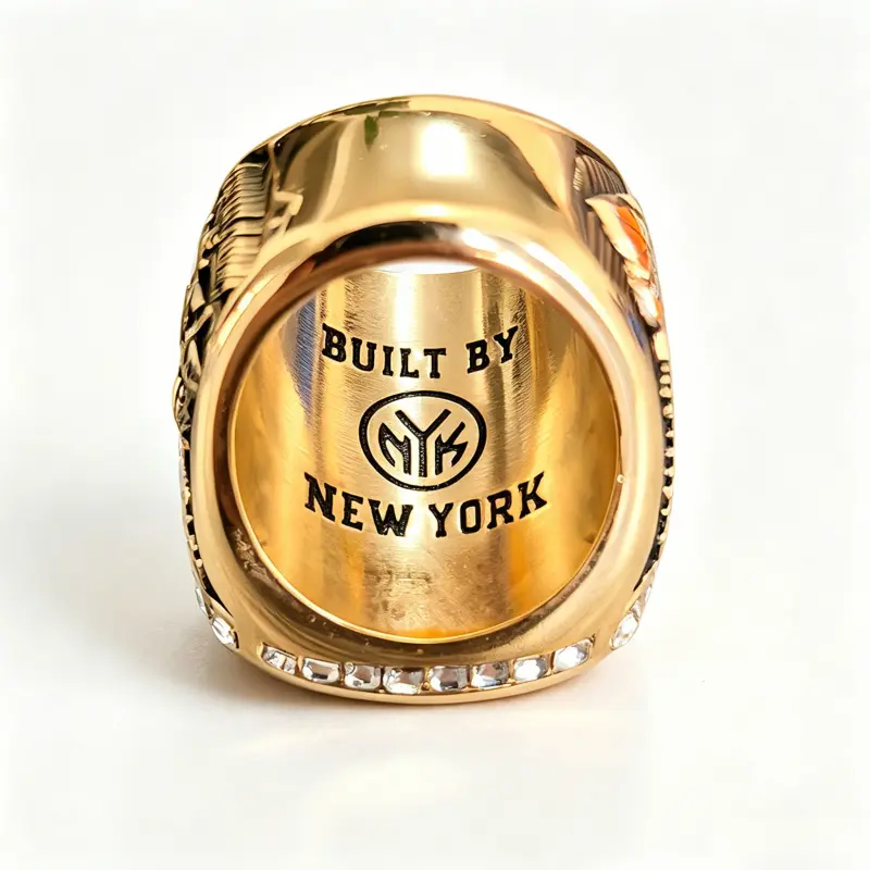 2026 New York Basketball Championship Replica Ring for Male Fans, Sparkling Crystal-Studded Sports Collectible Memorial Band, Trendy Sports Fan Jewelry for Game Day Daily Wear Birthday Gift