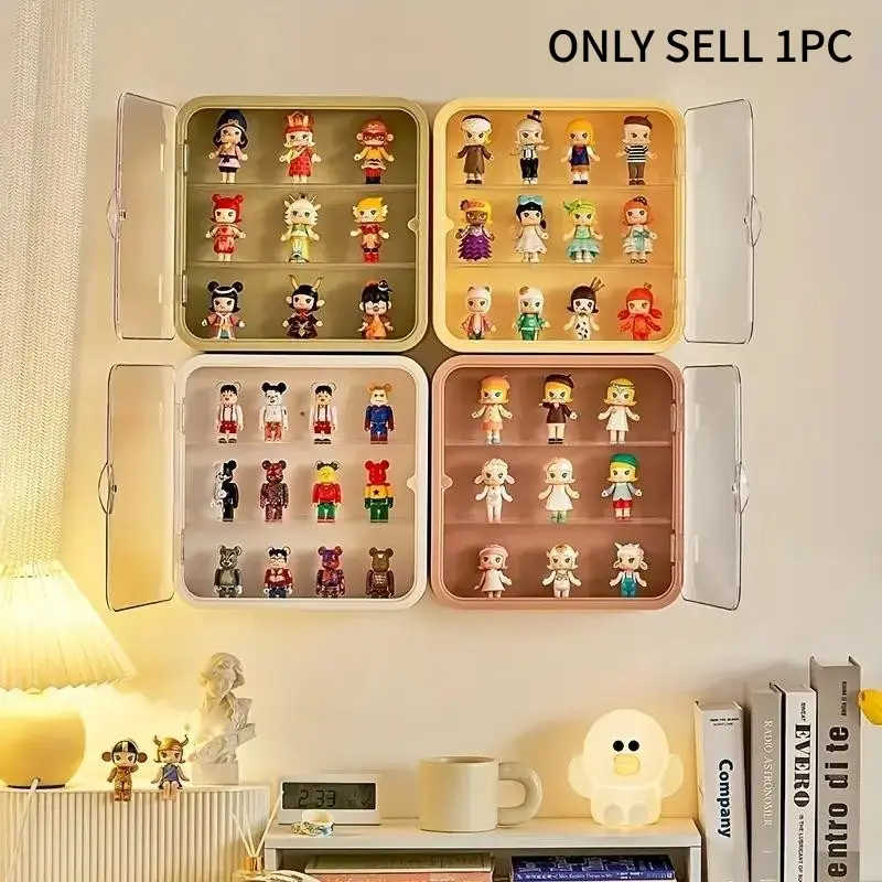 Blind Box Figure Display Case, Wall Mounted Showcase, Clear Acrylic Figures Display Stand, Dust-proof Doll Toy Storage Organizer, As Halloween, Chrismas Gift