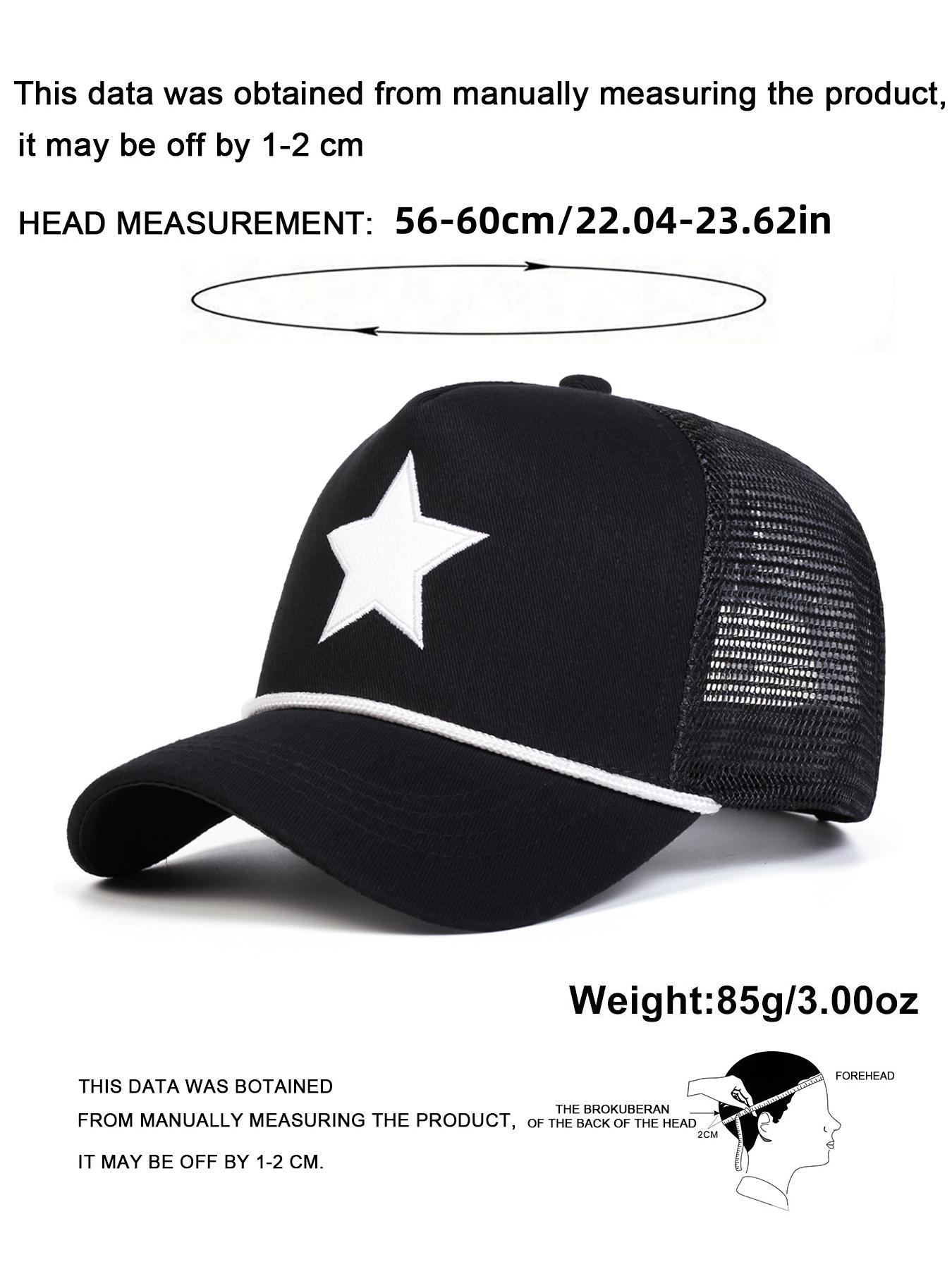 Star Pattern Trucker Hat, Casual Outdoor Sports Hat for Men & Women, Fashion Accessories for Daily Wear