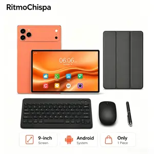 9 Inch Android Tablet, 16GB Storage, with Keyboard, Mouse, Protective Case & USB Charging Cable, Portable Tablet PC for Study & Entertainment