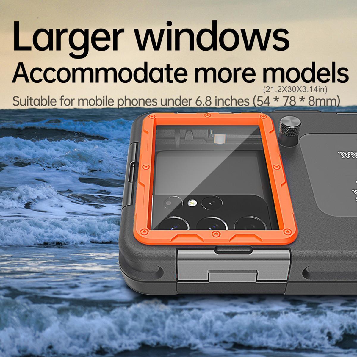 Waterproof Phone Case for Iphones & Samsungs, Ideal for Dive/snorkel Adventures, Fits Devices Under 6.9 Inches, Perfect for Photos/videos