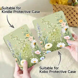 for Kindle/kobo/Tolino Case Floral Wildflower Pattern Design Print for New Kindle 11Th 2019, for Kindle 11th Generation Case for Kindle 11Th (2022/2024), 6-Inch, 7-Inch Kindle Paperwhite 12Th Generation 2024 Vision Color (2024) /Vision 6 (2021）/Shine Colo