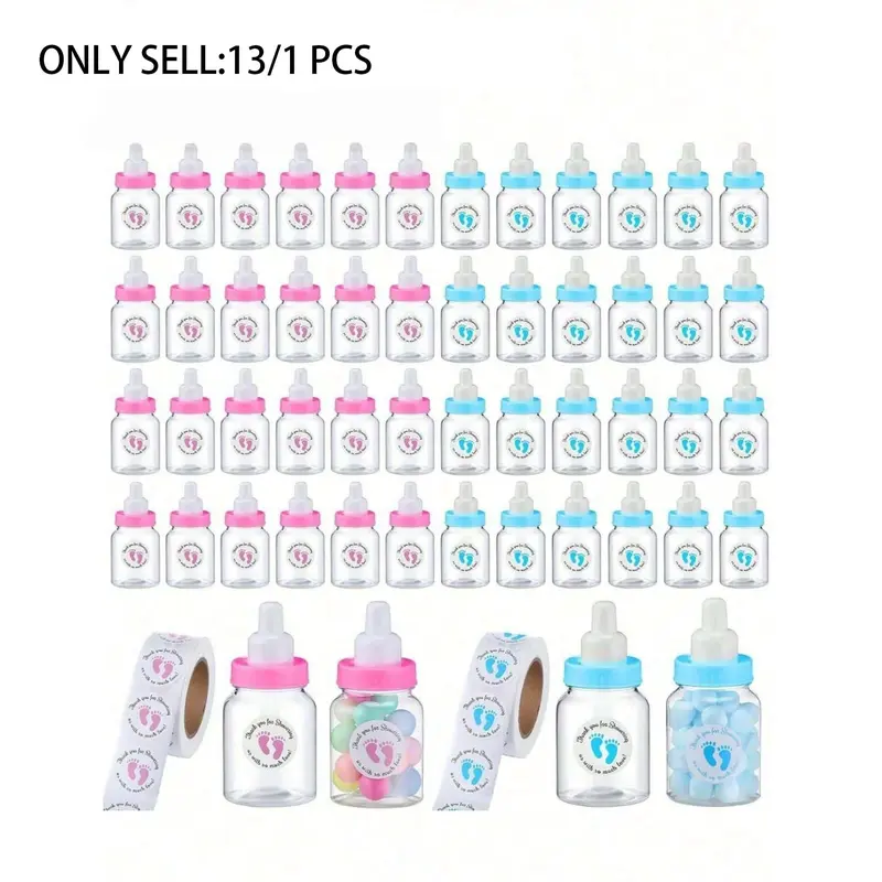 Baby Bottle Party Favors, Empty Mini Bottle with Thank You Sticker, DIY Party Gift for Baby Shower Birthday Party Decor, Party Favors Assortment, Diy Customization, Personalized Gifts, Customizable Gift, Unique Birthday Gifts, Party Favor Packs