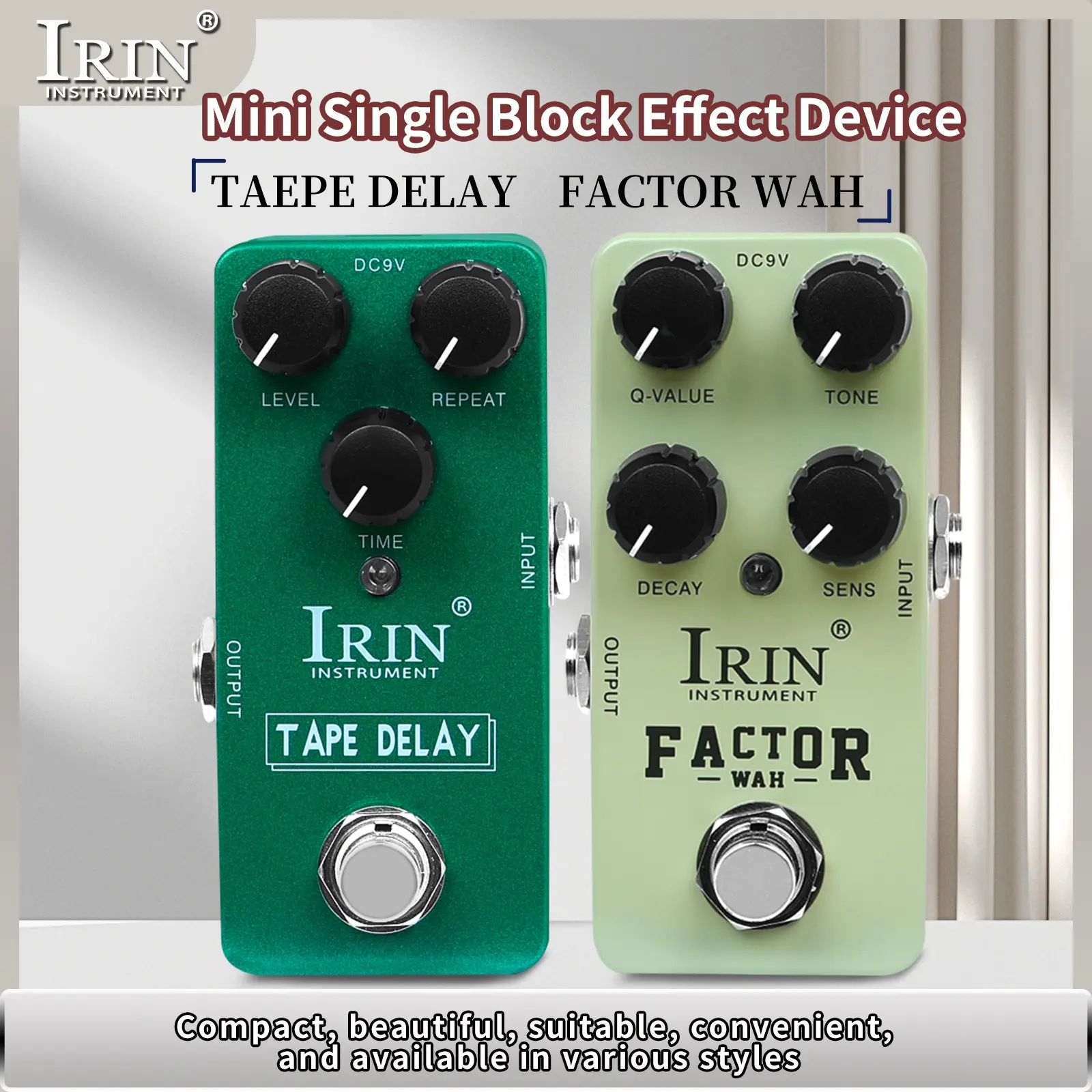 Irin Tape Distortion Guitar Effects Pedal, Rust-Resistant Metal Shell, Rich Dynamic Analog Distortion Sound, Ideal for Electric Guitar Play, Band Performances