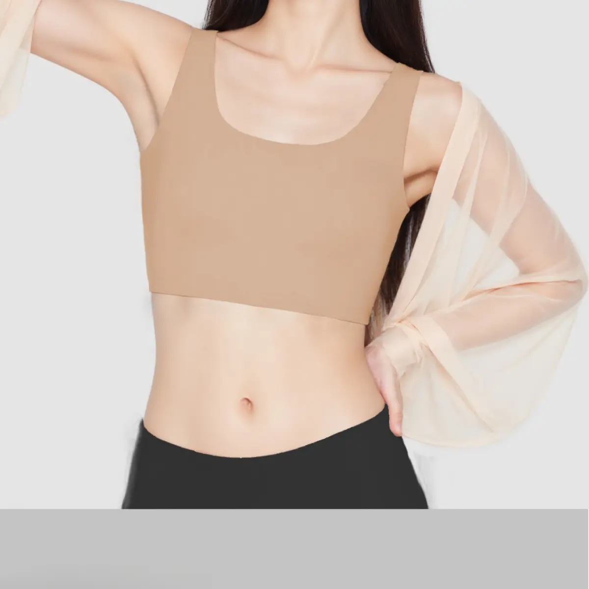 Seamless chest-constricting underwear, large breasts appear smaller, foundation liquid, breast-shaping vest, ultra-flat chest, unisex, anti-bulge, sports chest wrap