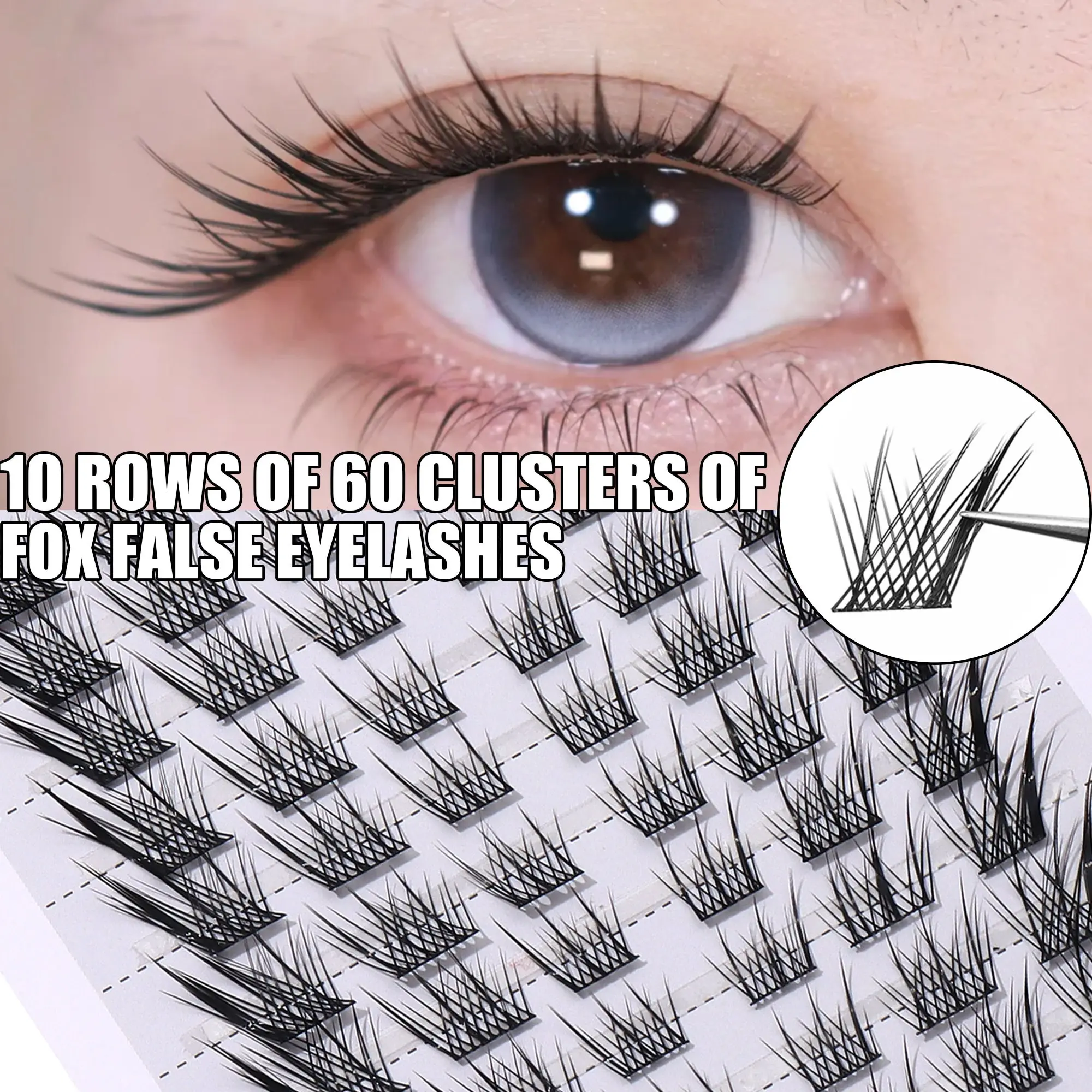 60 Pairs Cartoon Style False Lashes, Easy to Apply, Natural Look, Reusable, Suitable for All Occasions, Perfect for Beginners
