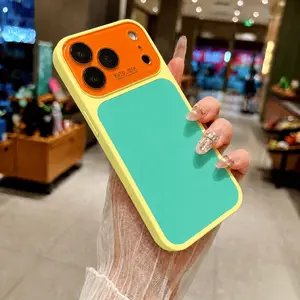 Simple Elegant Contrast Color Suitable for IPhone 17 16 15 14 13 Pro Max Phone Case Contra 17 Pro Max Case  No Paint Peeling Off, Anti-fall and Wear-resistant