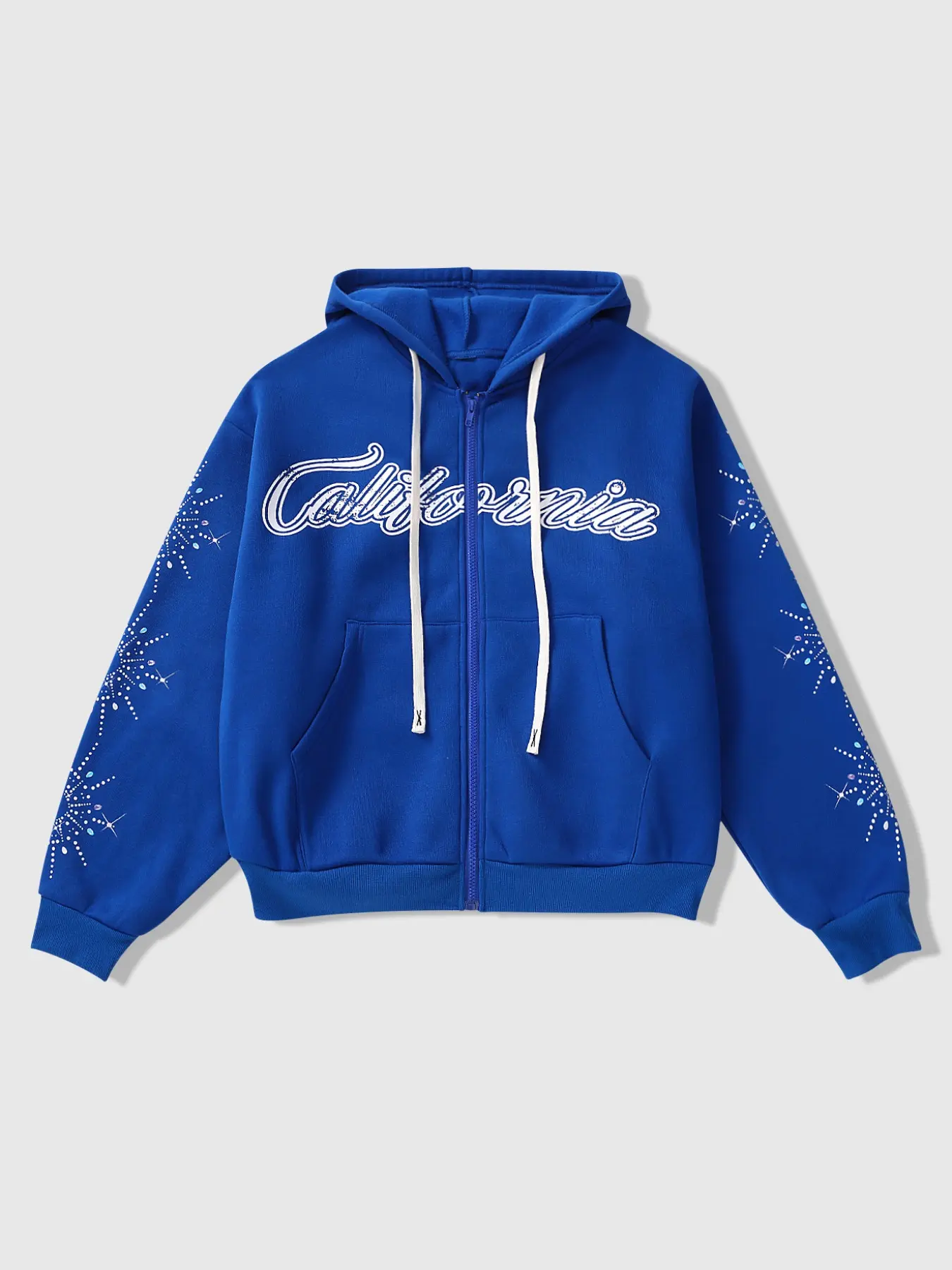 Men's Hooded Sweatshirt with Rhinestone Letter Print, Casual Fall & Winter Streetwear, Comfortable Fashion Pullover for Men