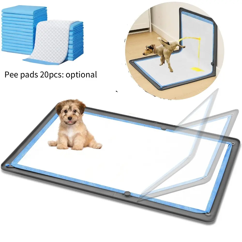 Tailo Dog Pee Pad Holder 24x35 Inch, Silicone Puppy Pee Pads Holder, Leakproof, Floor Protection, Disposable & Washable, Easy Clean