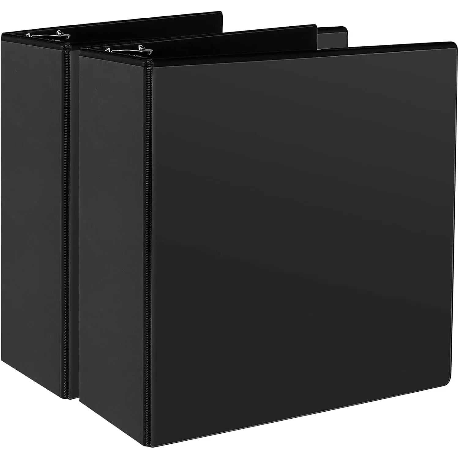 3" 3 Ring Binder, Standard 3-Inch Slant-D Ring Binder Fit Letter Size Paper, Presentation View Binders, 2 Packs, Black