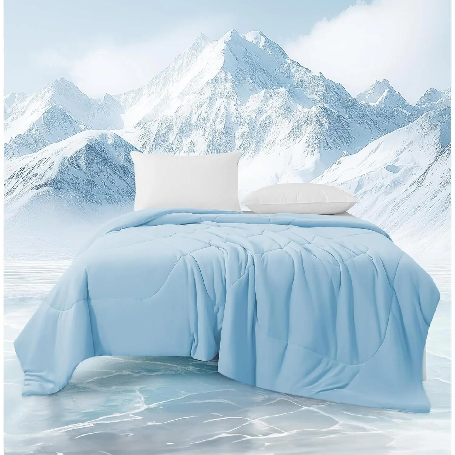 Dual-Side Cool Cooling Blankets for Hot Sleepers - Luxury Lightweight Cozy Solid Modern Breathable Bedding, Q-Max 0.4 Cold Tech Ice Design, Machine Washable, 68"x90" Twin Size for Bed/Couch, Night Sweats