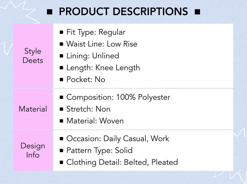 Cider Low Rise Pleated Midi Skirt With Belt