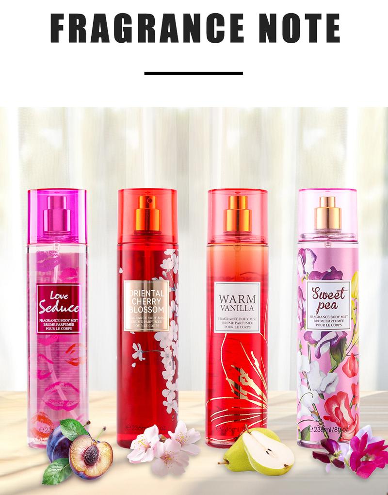 8 Fl Oz Hair & Body Fragrance Mist for Women - Long-Lasting Perfume, Perfect for Dating, Parties and Gift Giving Floral Amber