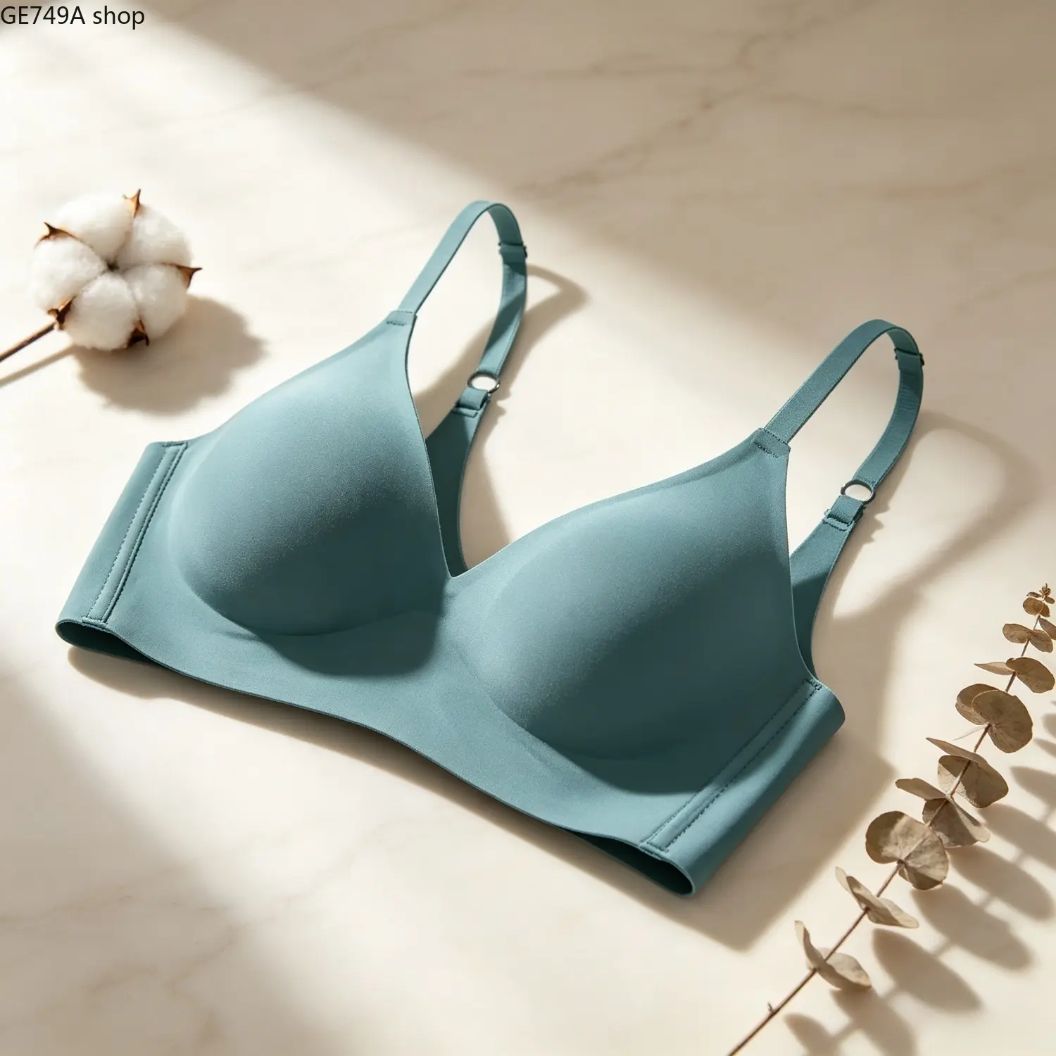Women's Nylon Plain Latex Jelly Seamless Bralette - Wireless Female Seamless Brassiere with Removable Padding, Comfortable Sleeping No-Wire Sports Underwear