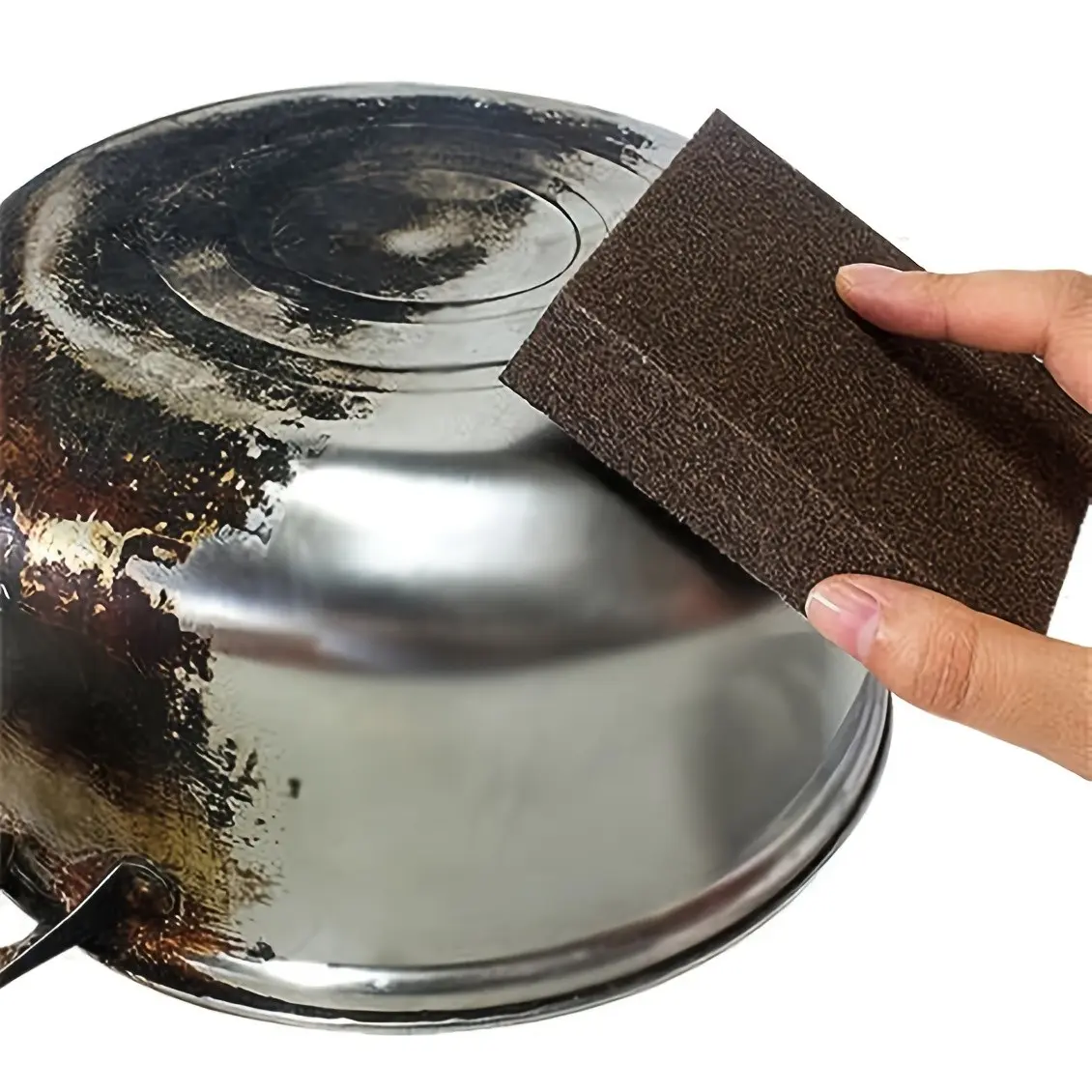 Diamond Abrasive Cleaning Sponge, Rust Remover Scrub Pad, Pot Bottom Descaling Sponge, Powerful Stain Remover, Kitchen Essentials, Multipurpose Kitchen Sponges, Scouring Pad, Scrubbing Pads, Scrubber Sponge