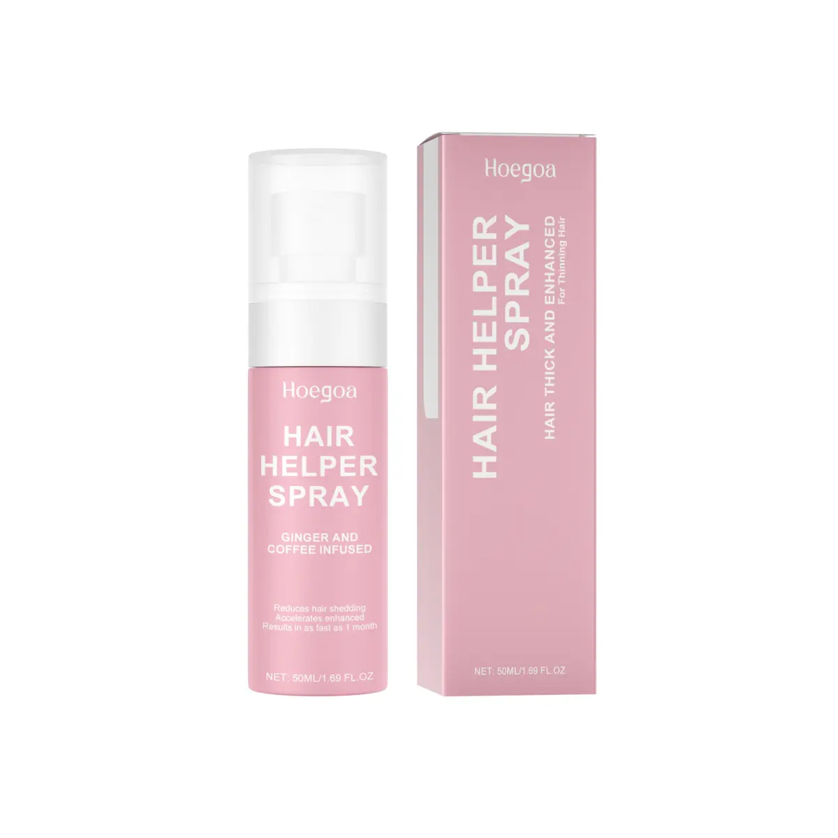 Thickening Scalp Spray with Ginger & Coffee Extract - Moisturizing & Strengthening, Quick-Absorbing Haircare Mist for All Hair Types & Daily Use