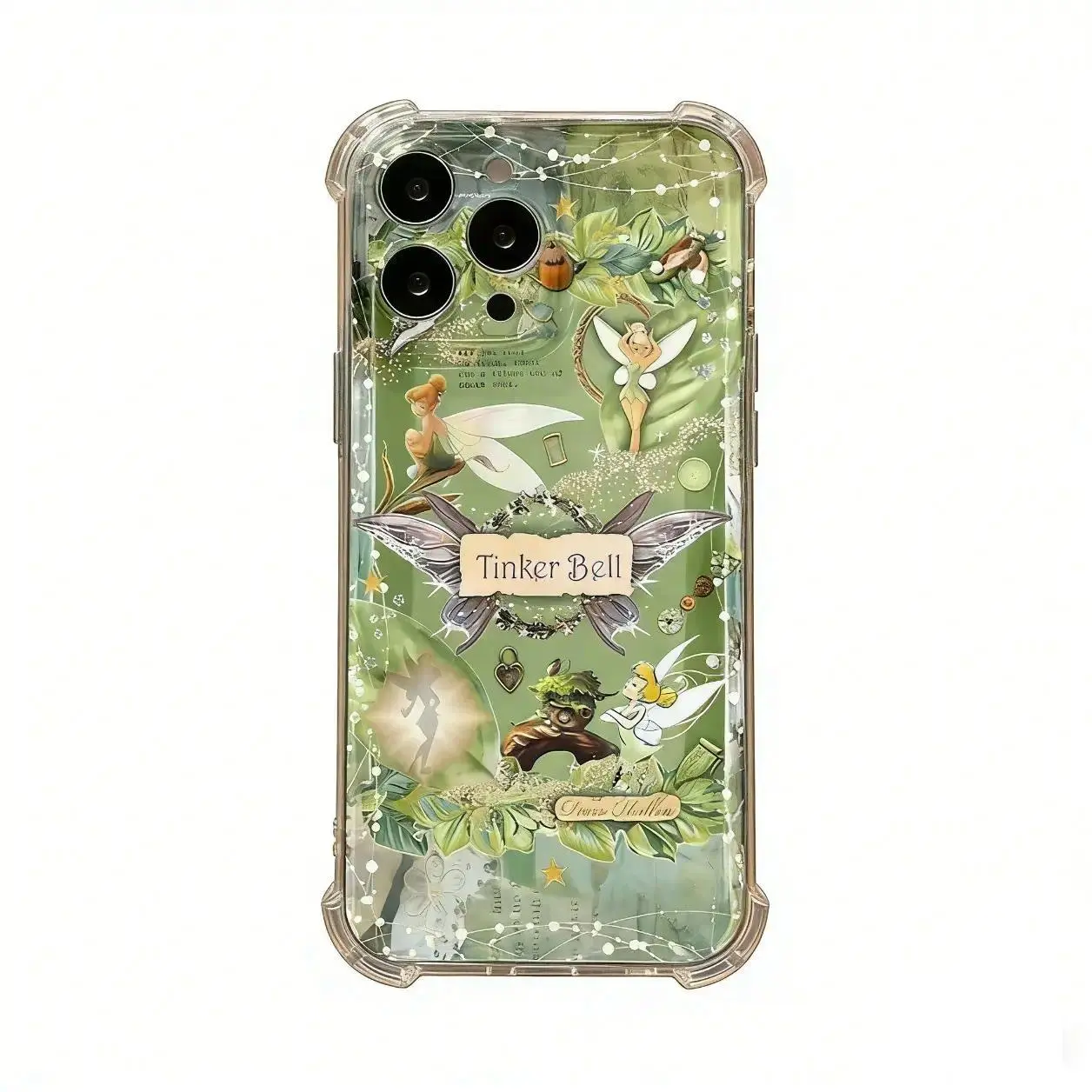 Cartoon C-Cute Tinker Bell girl Phone Case for iPhone 17 Air 16 15 14 13 12 11 Pro Max Plus  Ultra anti-fall mobile Soft TPU Back Cover Protection Shockproof adorable gift four-corner airbag