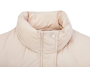 FMEYOA Women's Quilted Lightweight Puffer Jacket Thickened Long Spring Winter Coats Zip Up Baggy Down Outerwear EL3217