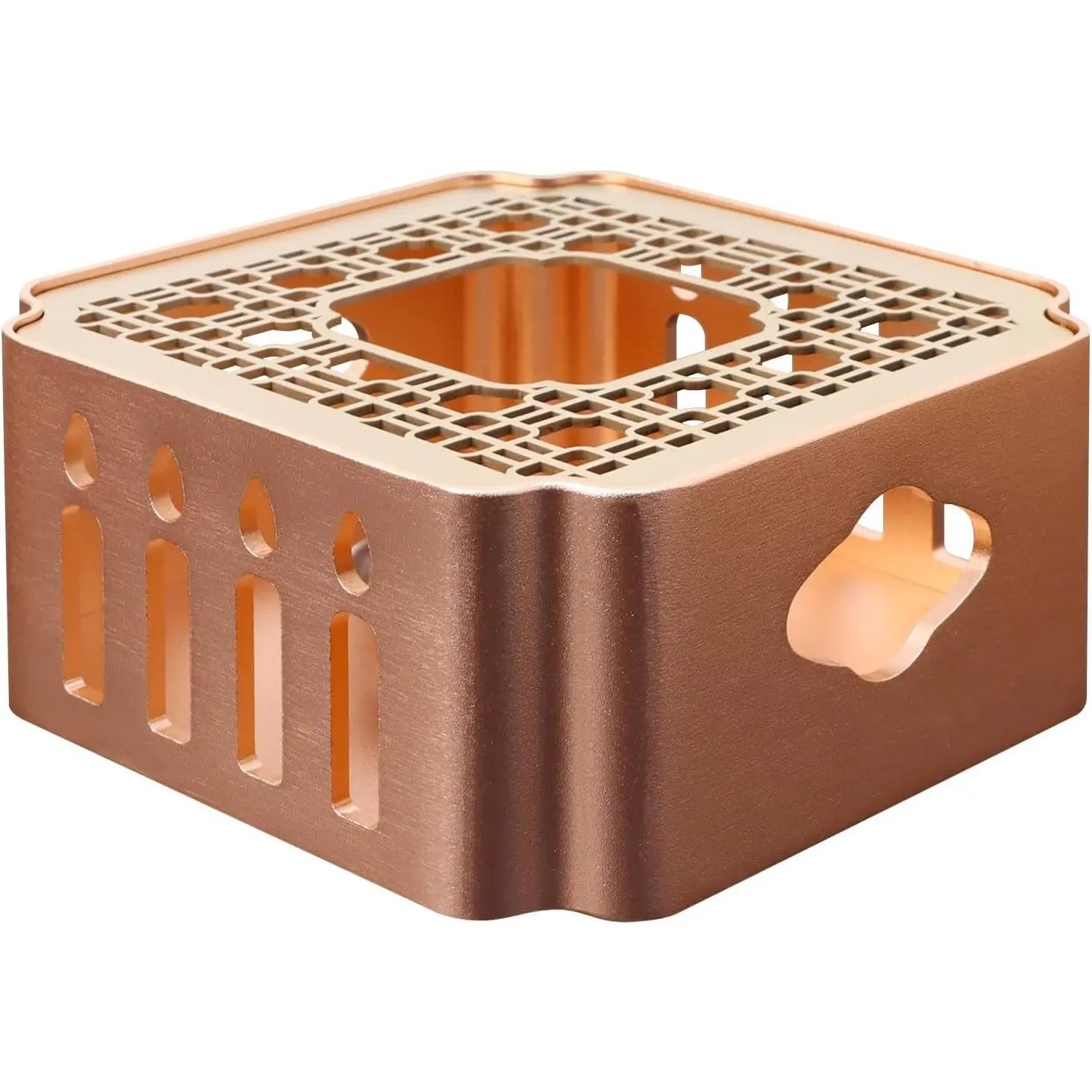 Compact Form Tea Warmer - Unique Design, Detachable Teapot Warmer Base, Tealight Holder Included for Tea, Coffee, Wax Melts