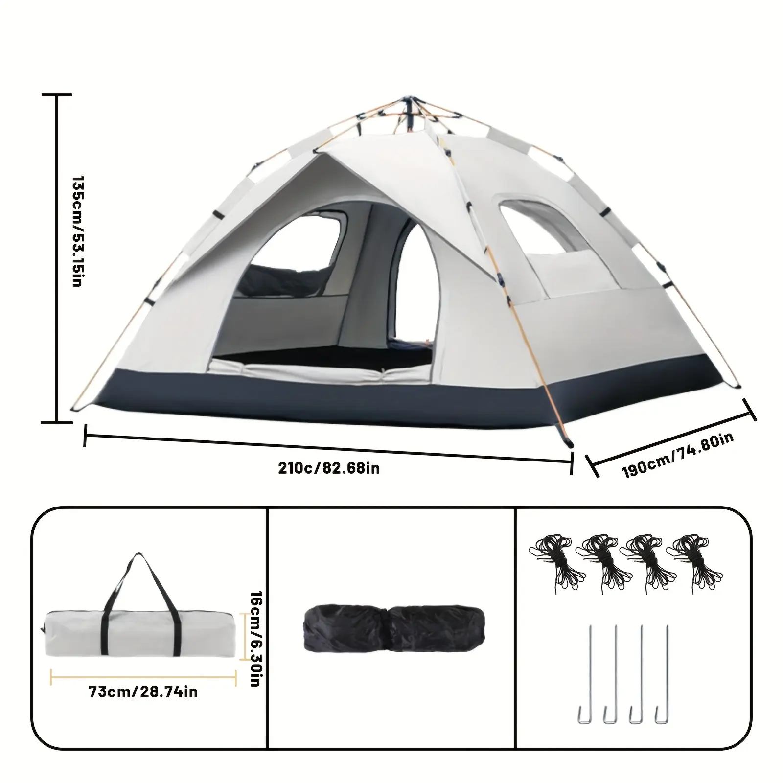 Outdoor Camping Automatic Quick Opening Tent Silver Coating Sunscreen Fully Automatic Sunscreen Picnic Tent Camping