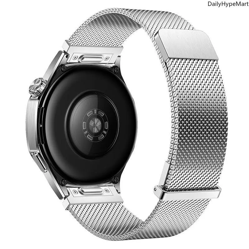 Upgraded Push-Type Milanese Stainless Steel Watch Band, Adjustable Metal Mesh Strap, Business Daily Wrist Accessory