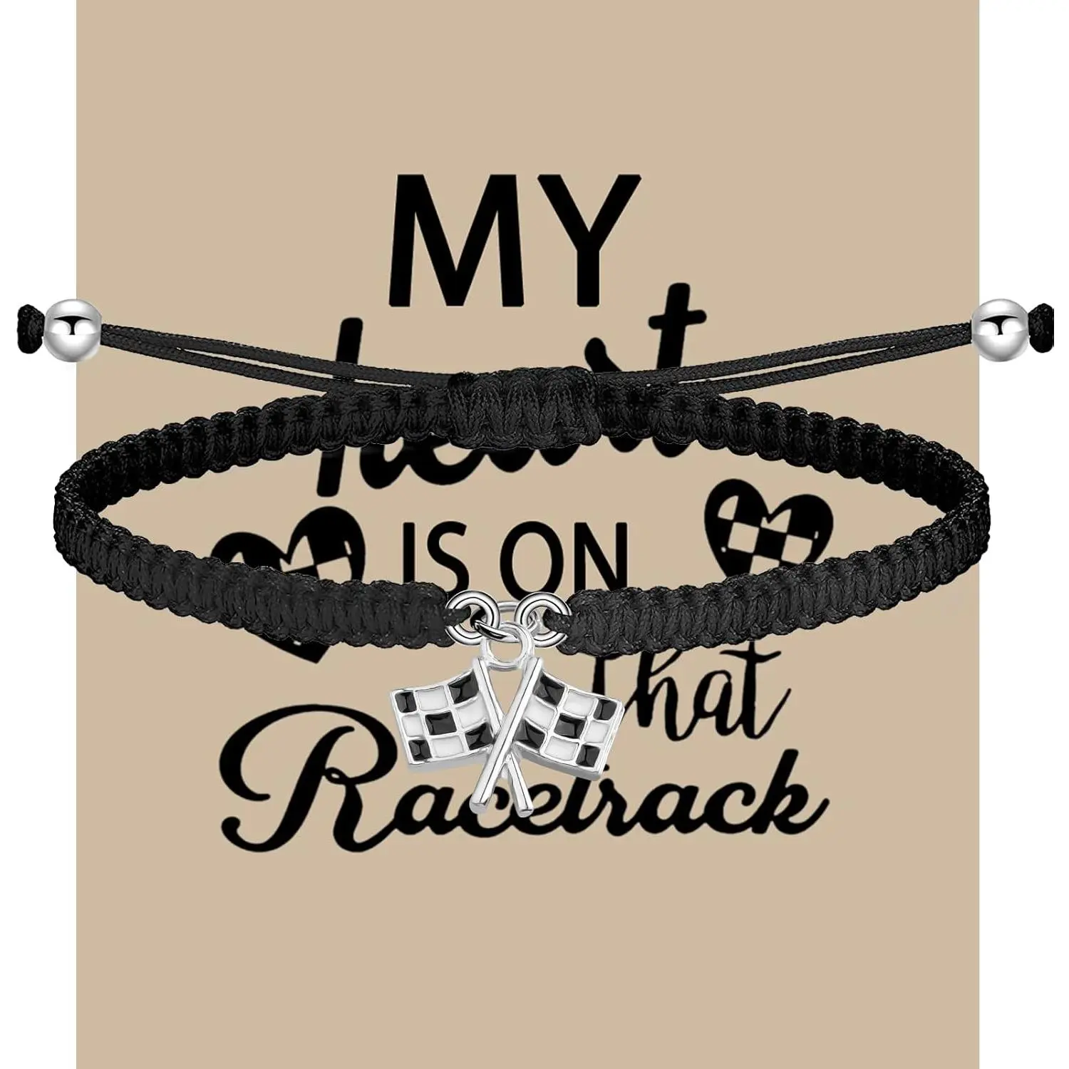 Race Charm Adjustable Bracelet -  Racing and Drag Racing