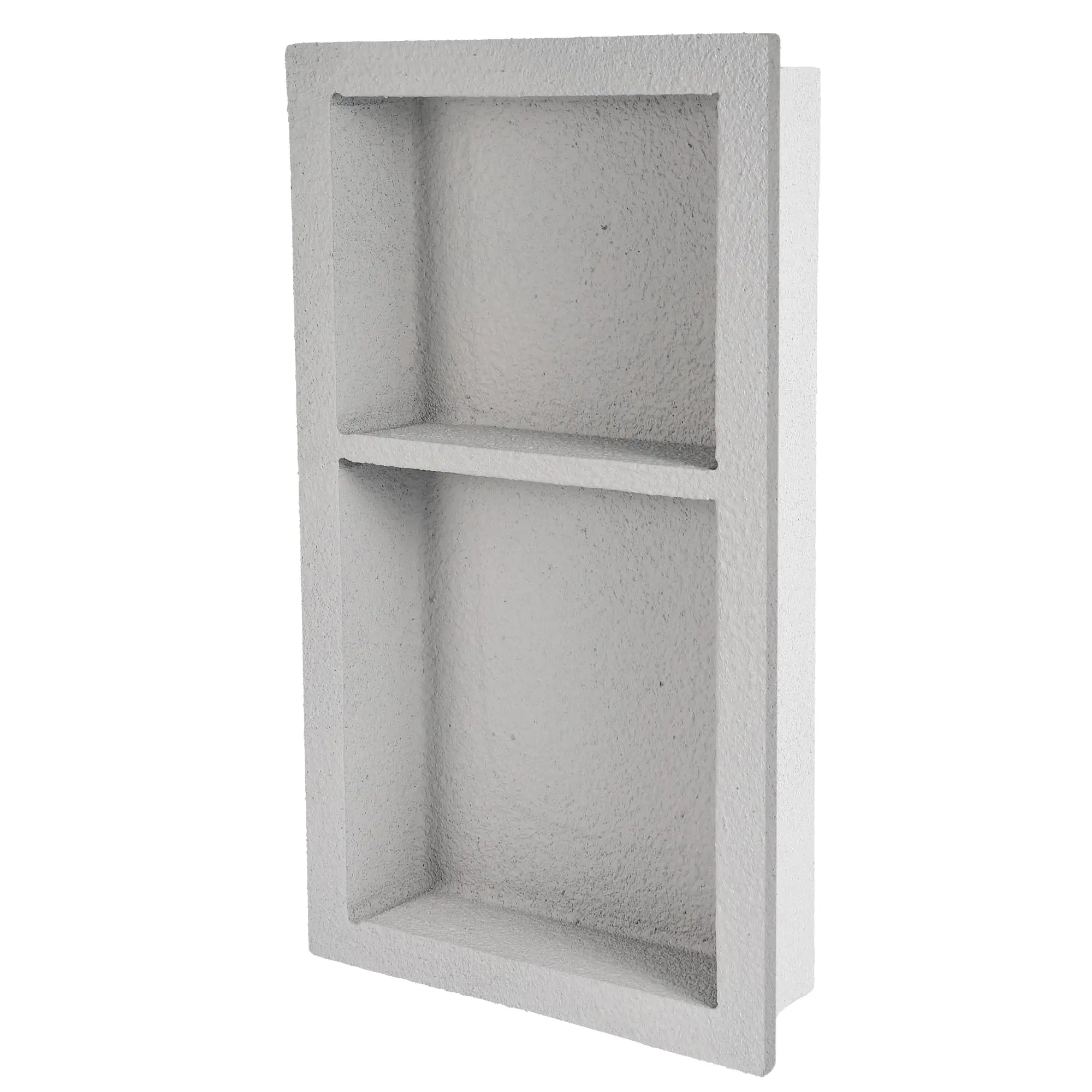 GARVEE Recessed Shower Niche Ready to Tile 12 x 25.5 in, Double Shelf – Waterproof – Square Pieces – Easy Installation – Gray