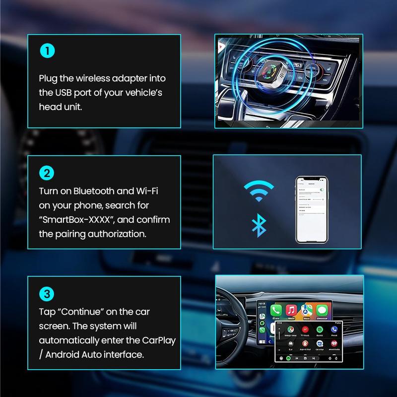 2026 New Wireless carplay Adapter for iPhone/Android – Plug & Play, Fast Auto-Reconnect No Delay, Hands-Free 2026 New Wireless carplay Adapter for iPhone/Android – Plug & Play, Fast Auto-Reconnect No Delay, Hands-Free