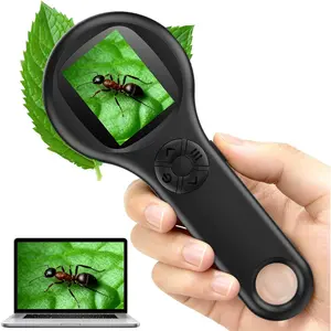 Kids' Mini Pocket Digital Microscope - Portable Handheld USB, 500X Magnification, 4X Zoom, Christmas/Birthday Gifts for 3-12 Years Old Boys & Girls