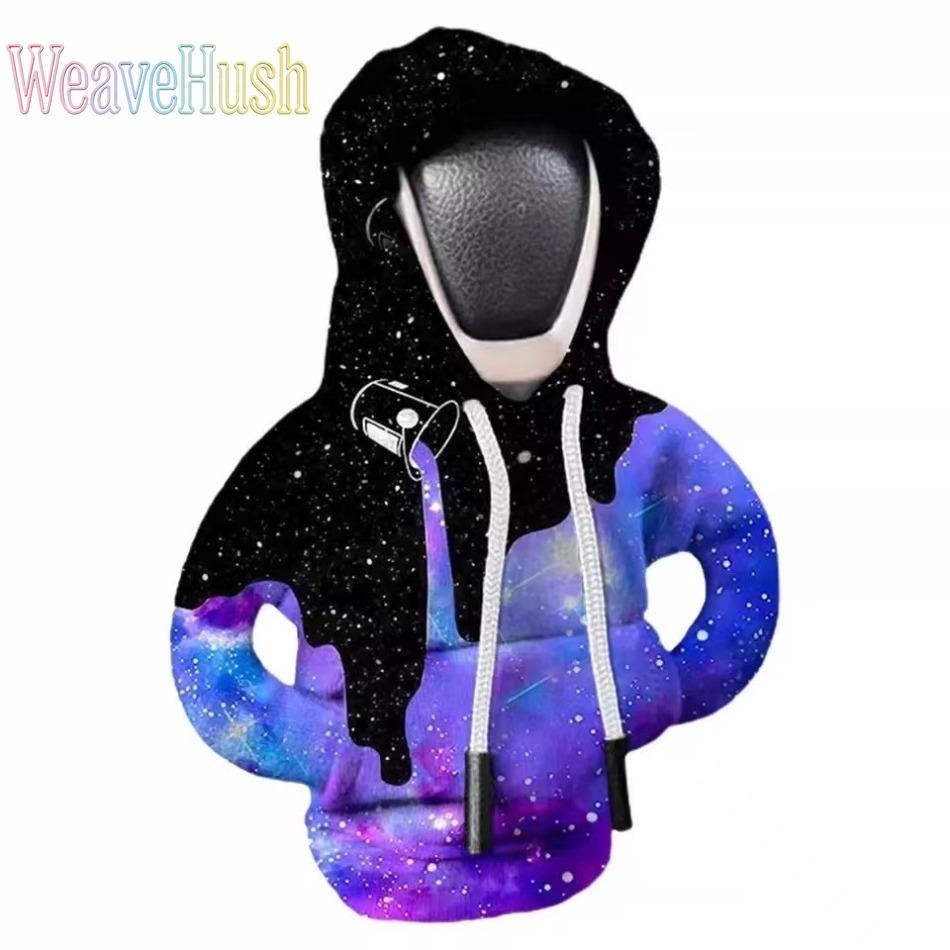 Creative Hoodie Style Car Gear Shift Knob Cover, Sweatproof Sweater Design Gear Lever Protector, Fashion Automotive Interior Decoration Accessories, Anti-Slip Hand Sweat Protection Shift Gear Clothes for Universal Vehicle Interior Decor