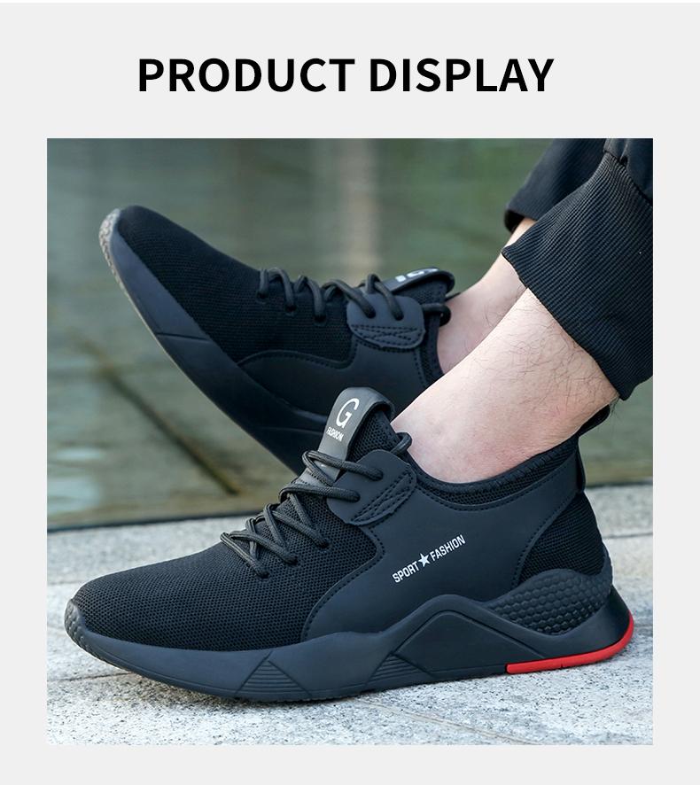 Steel Toe Work Safety Shoes  Work Sneakers Breathable Lightweight Indestructible Shoes Men Safety Shoes