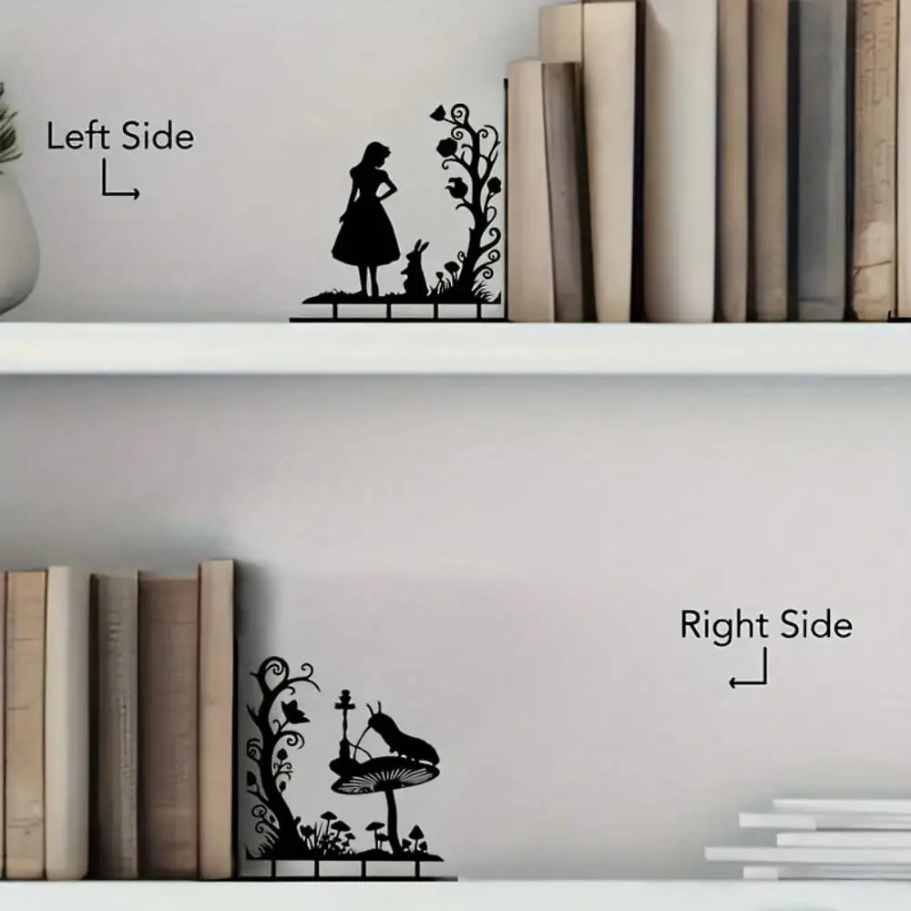 Elegant Metal Bookends Set, Durable Home & Office Storage Solution, Stylish Decorative Book Supports, Unique Gift for Readers