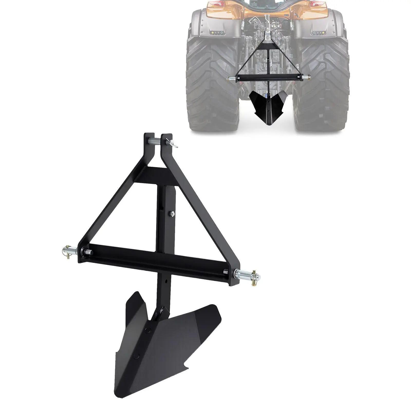Garvee Heavy Duty Middle Buster Plow – Fits Category 1, 3-Point Quick Hitch Tractors – Adjustable Depth Subsoiler – Perfect for Furrowing, Potato Harvest, Soil Prep, Irrigation, Drainage – Powder-Coated Steel
