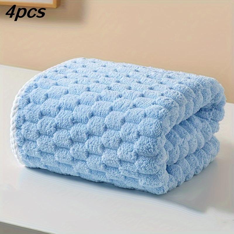 Solid Color Bath Towel, 4 Counts/set Soft Absorbent Towel, Quick Drying Towel for Bathroom, Hotel, Salon, Spa, Gym, Travel