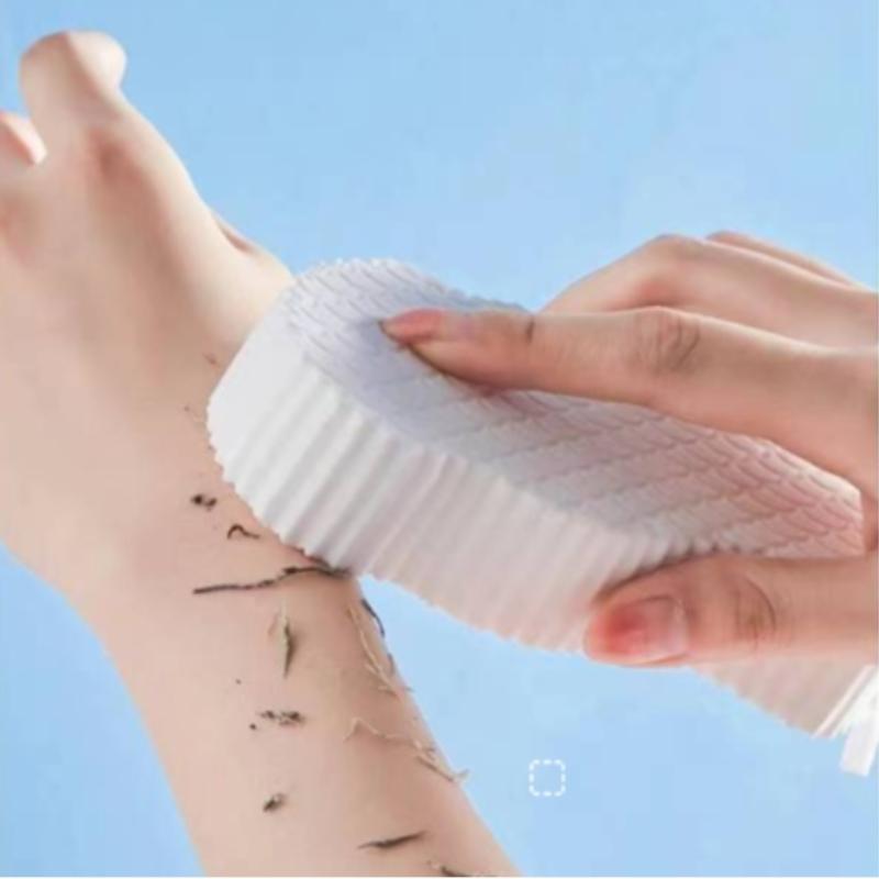 Double-sided Bath Sponge, 4 Counts/set Exfoliating Bath Tool, Exfoliating Body Scrubber, Body Dead Skin Remover for Home Bathroom Vacation Dormitory Salon