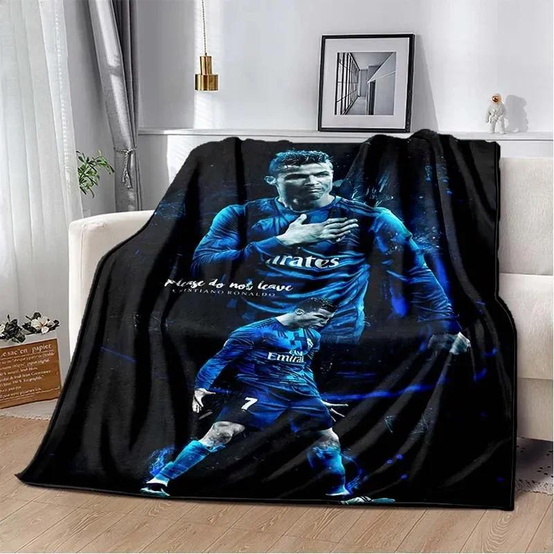 3D Print Football Star CR7 Soft Plush Blanket, Flannel Blanket Throw Blanket For Living Room Bedroom Bed Sofa Picnic Cover