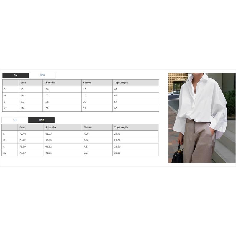 UOOZEE Women's Oversized Fit Multi-Colored Lapel Shirt Tops for All Seasons Loose Simple Polyester Versatile Commuting Suitable for Various Occasions Soft Cotton Blend Chic Blouse Casual