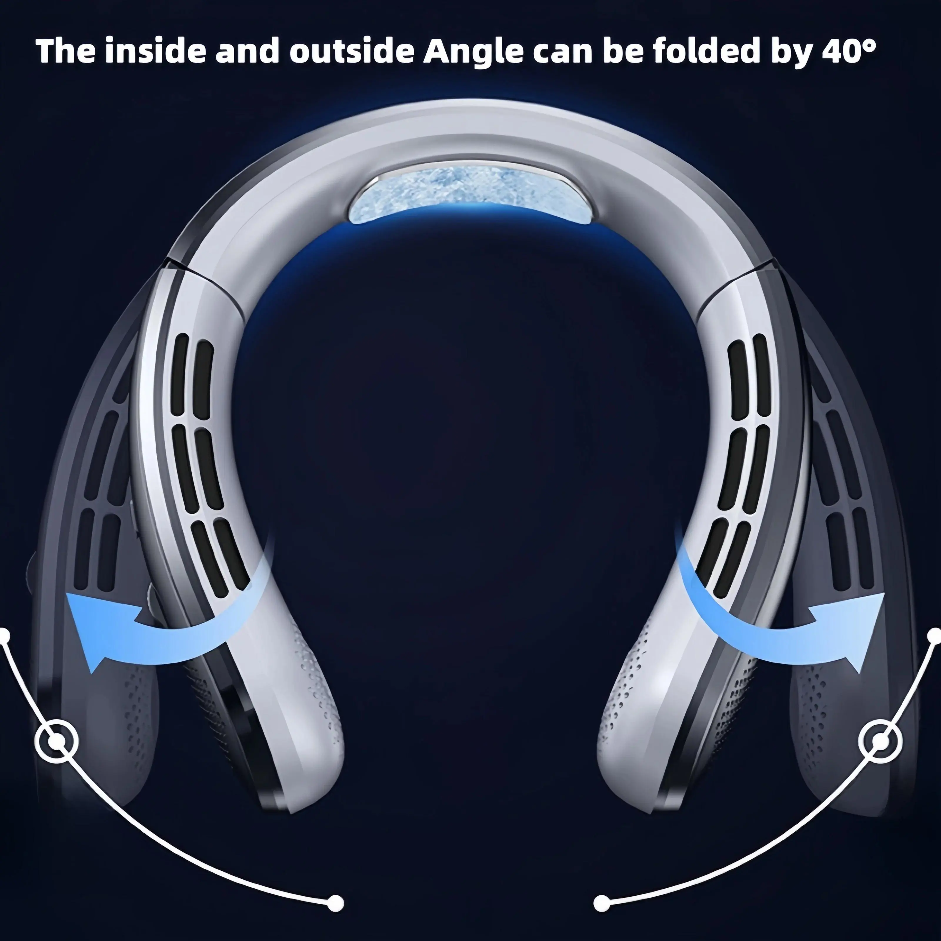 Hanging Neck Bladeless Air Cooler - USB Rechargeable, Portable Mobile Fan with 360° Surround Cooling, Mute Noise Reduction, LED Digital Display, Adjustable Speed, Turbo Mode for Gym Use, Portable Fans