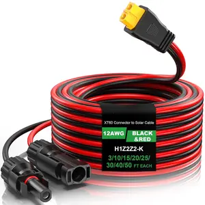 12AWG XT60 Solar - Solar to XT60  20FT XT60 Adapter Extension  for RV Power Station Solar Generator
