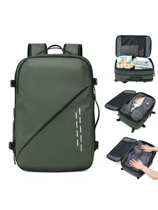 Vacuum Compressed Expandable Business Backpack, 26L/39L Large Capacity, 180 Degrees Full Open Laptop Bag, Fits 17.3 Inch Notebook