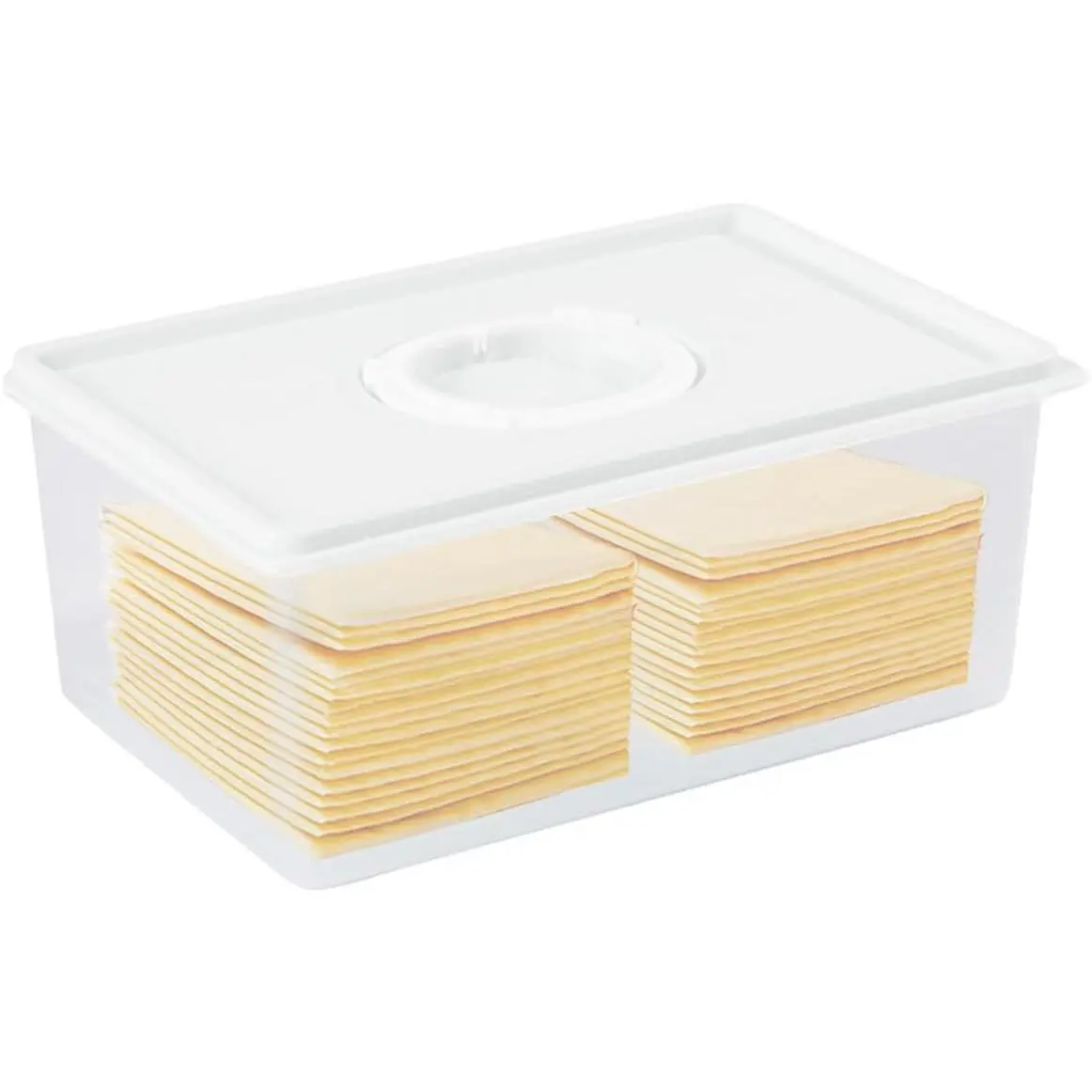 Sliced Cheese Container with Time Recording - Block Cheeses Storage Container for Fridge Cream Cheese Sliced Cheeses Cheddar Cheese Box with Lid Cheeses Saver