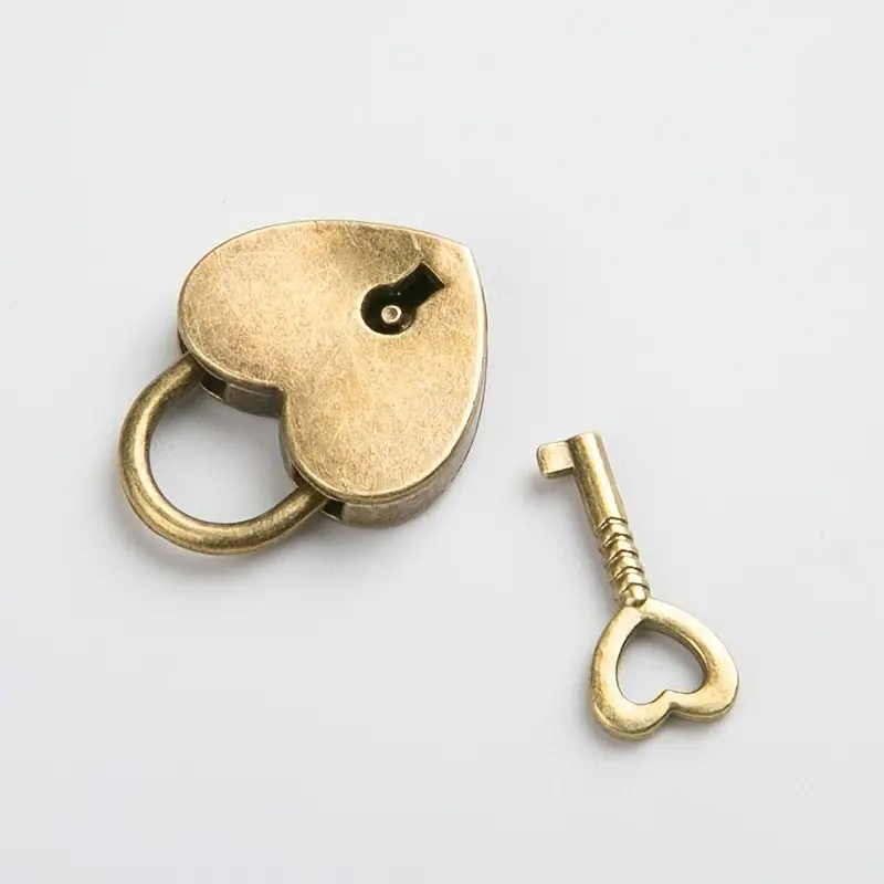 2 Pieces Retro Color Love Mini Lock, Padlock for Drawer, Student Dormitory Cabinet, Small Household Backpack Lock, Secure Storage Solution