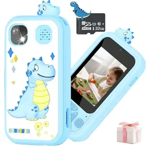 Kids Smart Phone Toys, Touchscreen HD Dual Camera Cell Phone For Kids, Birthday Gifts Dinosaur Toddler Play Phone For Boys 6-12, Travel Toy Preschool Learning Toy For Kids